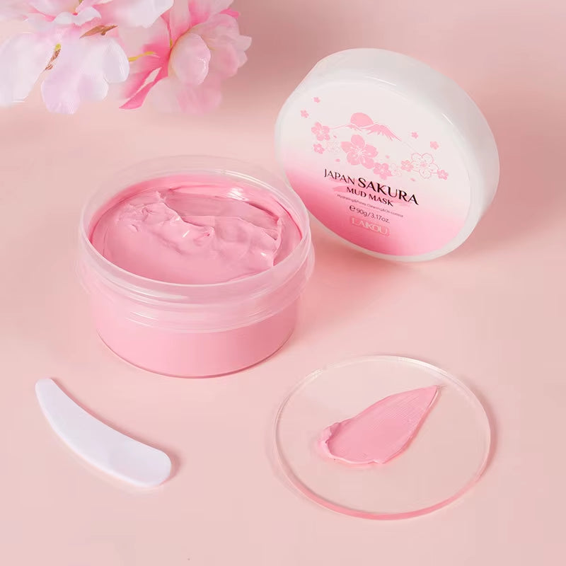 Natural Sakura Volcanic Mud Mask for Face Deep Cleaning