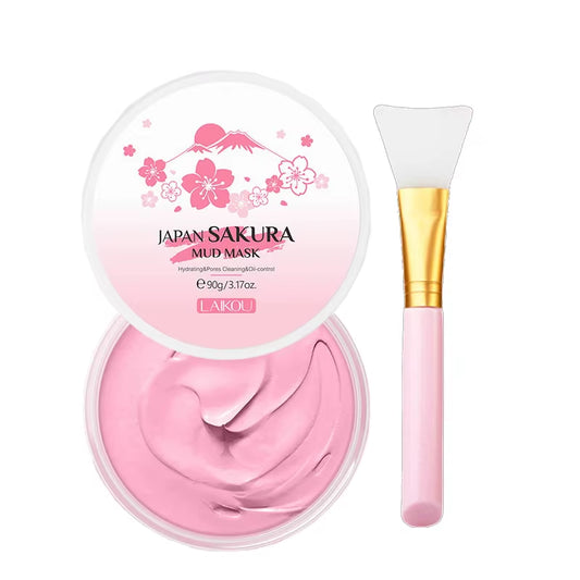Natural Sakura Volcanic Mud Mask for Face Deep Cleaning 